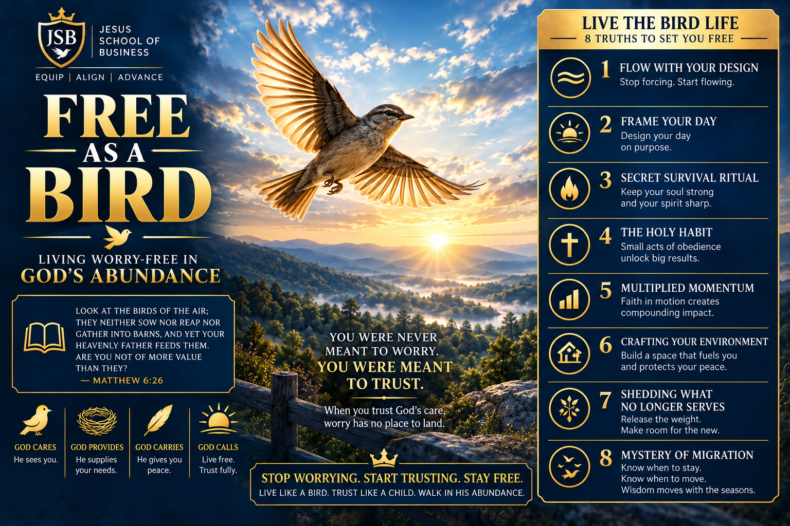 Free Bird in blue